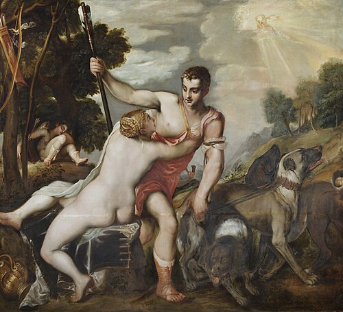 Venus and Adonis (after Titian), 1635, Michael Cross