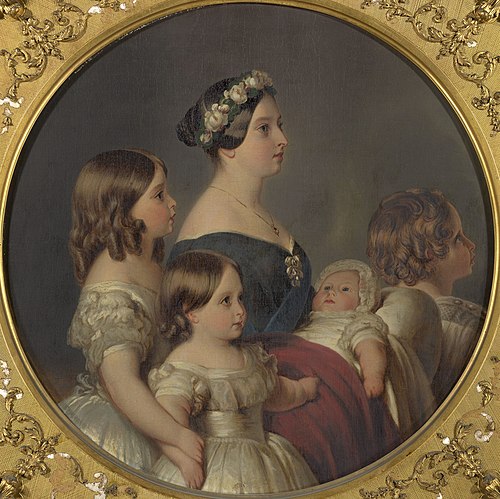 Queen Victoria (1819-1901) with her four eldest children, , William Corden