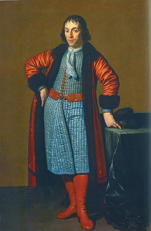 Porträt des Aleksandr Danilovich Menshikov (1673-1729), 1698, Michiel van Musscher
