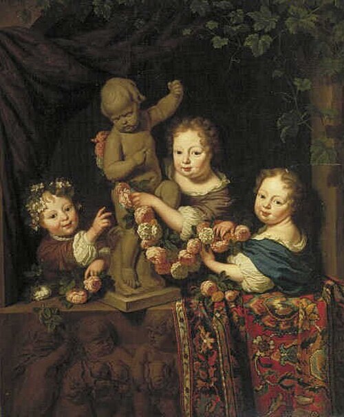 Group Portrait of Three Children, 1690, Michiel van Musscher
