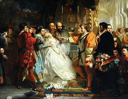 Claudio, Deceived by Don John, Accuses Hero (from 'Much Ado About Nothing' by William Shakespeare), , Marcus Stone