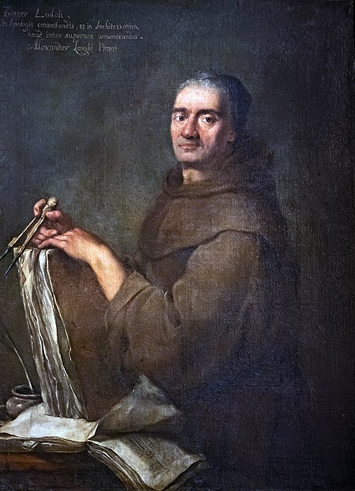 Portrait du théoricien de l'architecture Carlo Lodoli, , Alessandro Longhi