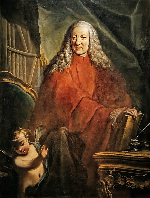 Portrait d'un magistrat avec un angelot, 1750, Alessandro Longhi