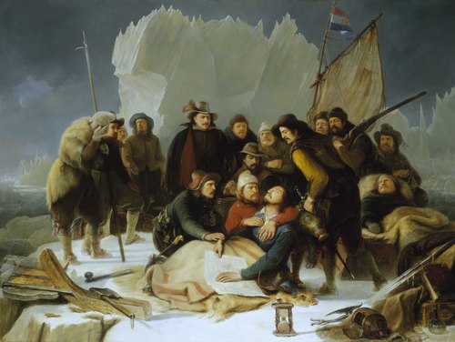 The Death of Willem Barents, 20 June 1597, 1836, Christiaan Julius Lodewijk Por