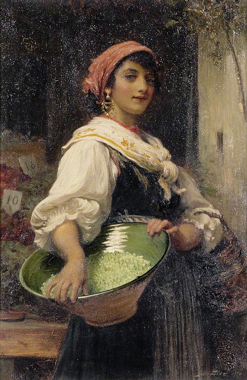 A Venetian Market Girl, 1876, Luke Fildes
