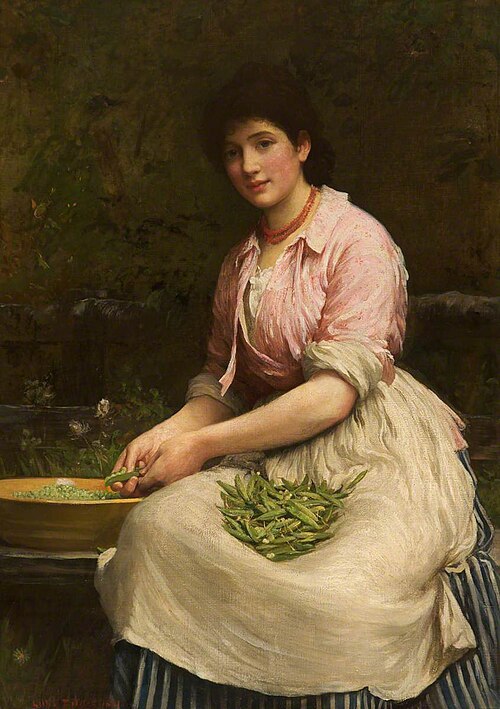 Girl Shelling Peas, 1881, Luke Fildes