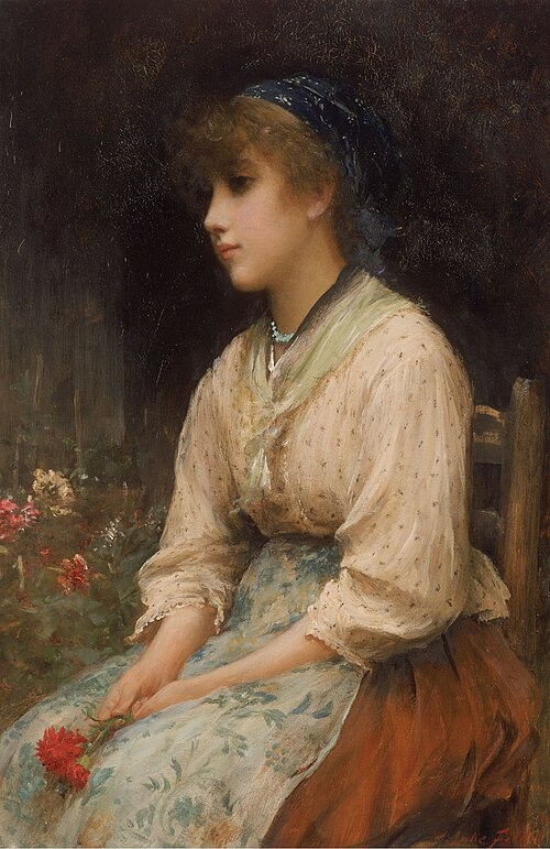 A Venetian Flower Girl, 1886, Luke Fildes