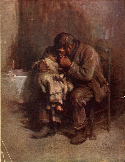 Motherless, 1914, Luke Fildes