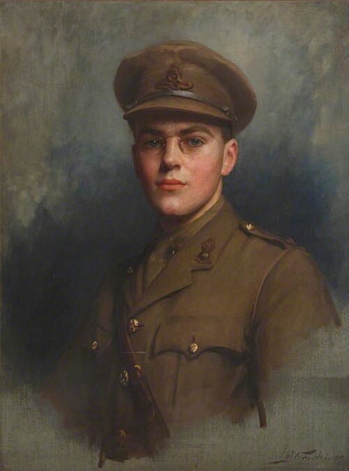 Sir Felix John Morgan Brunner, 3rd Baronet Brunner (1897-1982) as an Artillery Officer, 1914, Luke Fildes