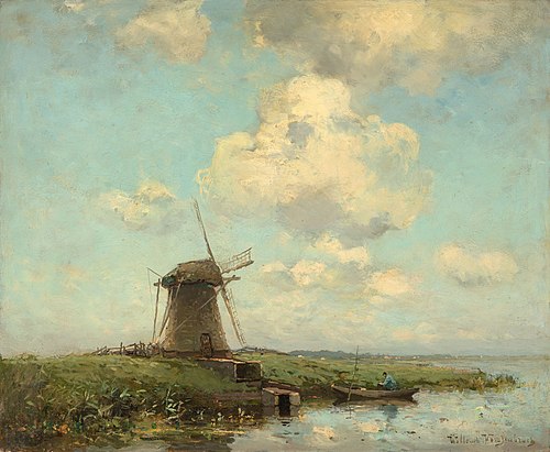 Landschap met molen, 1910, Willem Johannes Weissenbruch