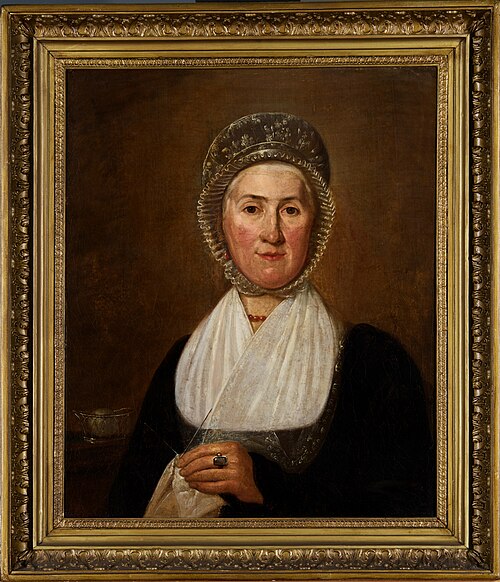 Portret van Sebilla de Haan, echtgenote van M. Schouman, , George Adam Schmidt