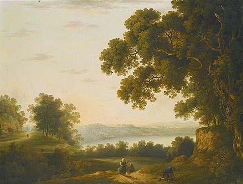 View of Lake Nemi, 1812, Solomon Delane