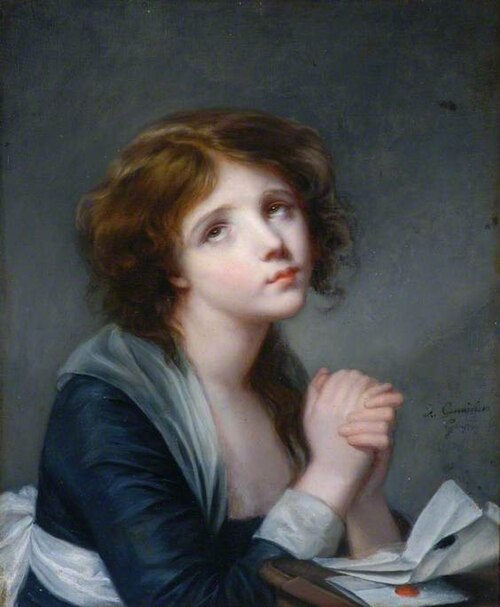 A Girl in Prayer, , Jeanne-Philiberte Ledoux