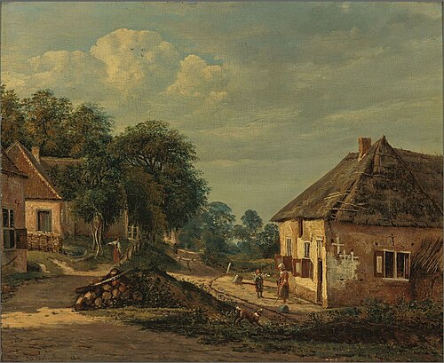 Village Street, 1816, George Pieter Westenberg