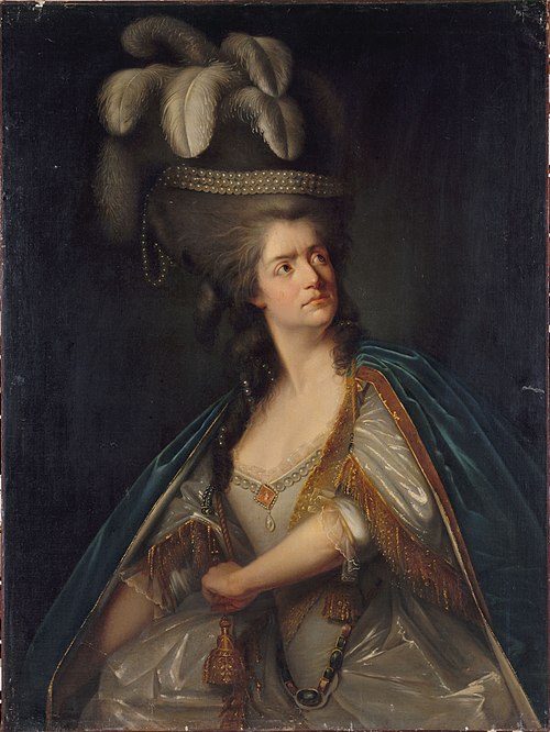 Portrait de Mme Thénard, dite "la Grande", sociétaire de la Comédie Française, dans le rôle d'Hermio, 1800, Adèle Romany