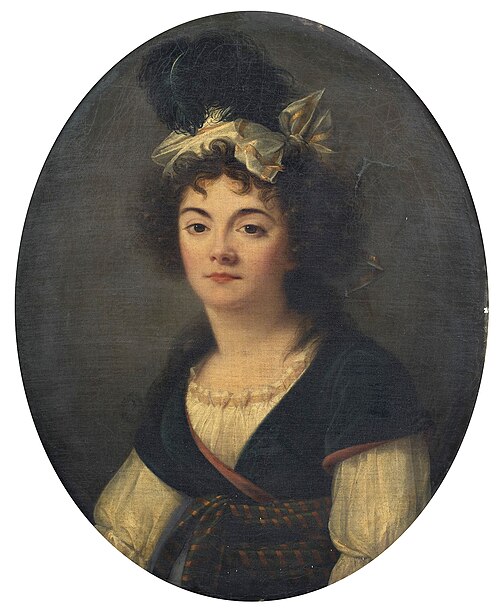 Portrait de femme en buste, 1795, Adèle Romany