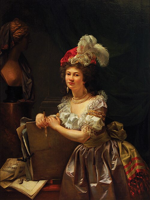 Portrait d'une artiste, traditionnellement identifiée à Mademoiselle Halbou, 1795, Adèle Romany