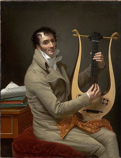Joseph-Dominique Fabry Garat s’accompagnant de la lyre, 1808, Adèle Romany