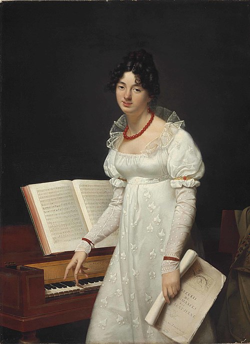 Portrait d'une dame au piano-forte, 1808, Adèle Romany