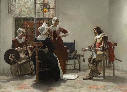 Dutch Interior with Four Figures, 1886, Walter MacEwen
