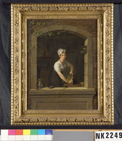 Kitchen Maid at window, 1822, Johannes Hari