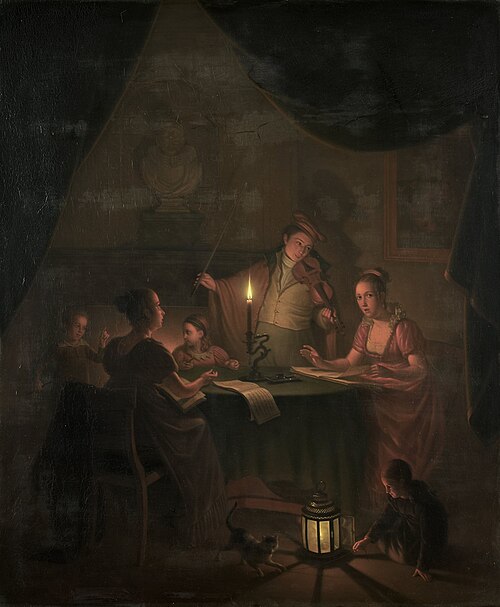 A Musical Party by Candlelight, 1803, Michiel Versteeg