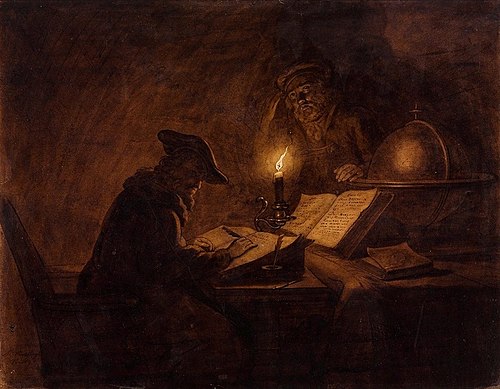 Les Savants dans son cabinet., 1701, Michiel Versteeg