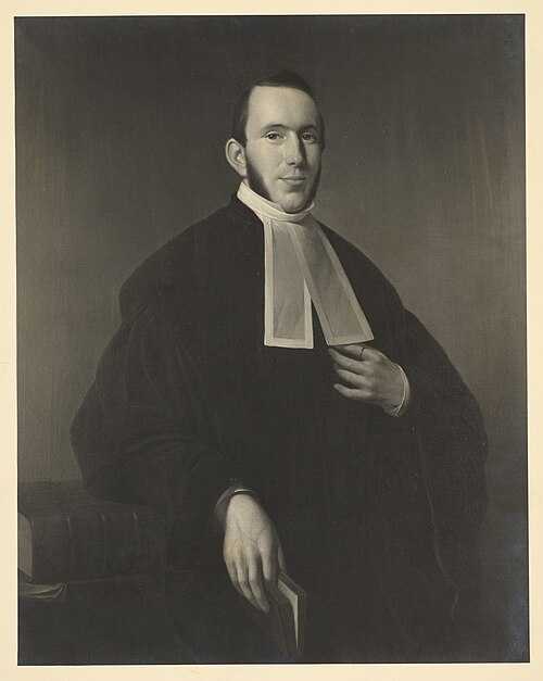 Portret van predikant Willem van Wetering, 1856, Isaac Schouman