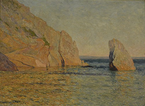 Rochers au soleil couchant, 1899, Maxime Maufra