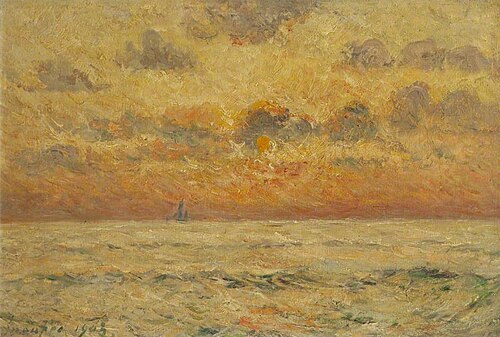 Soleil Couchant en Mer, Quiberon, 1903, Maxime Maufra