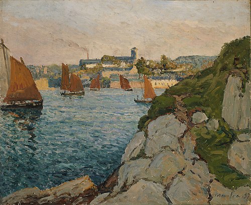 Douarnenez la ville éclairée, 1897, Maxime Maufra