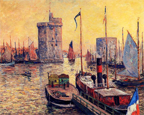 Le Port de La Rochelle au crépuscule, , Maxime Maufra