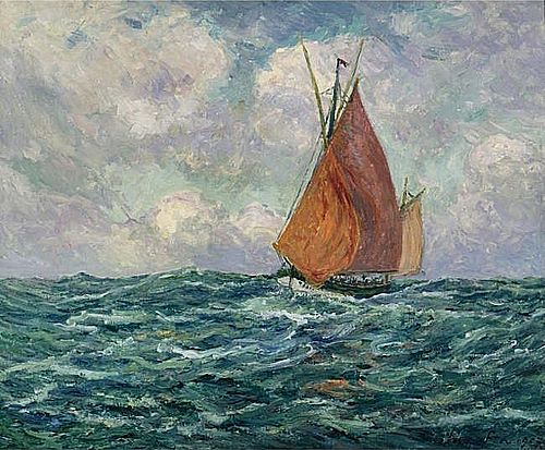 Thonier en mer, 1907, Maxime Maufra