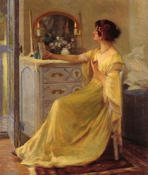 Bessie Potter Vonnoh at Her Dressing Table, 1912, Robert Vonnoh