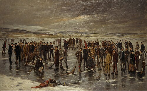 Curling at Carsebreck, 1899, Charles Martin Hardie
