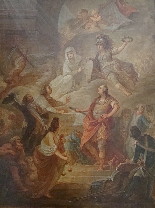 Louis XVI jurant fidélité à la constitution sur l'autel de la patrie, , François Guérin
