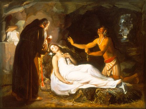 The last Moments of Atala, 1871, Luis Monroy