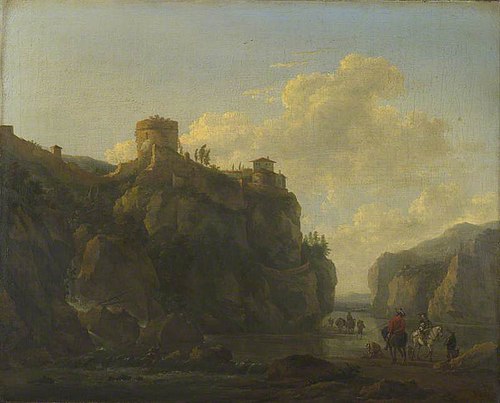 A River between Rocky Cliffs, 1670, Lodewijk van Ludick
