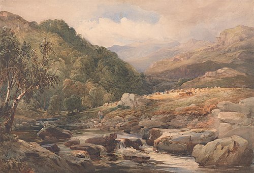 Landscape with Stream and Haymakers, , David McKewan