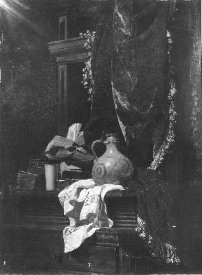Stilleven met linnenpers, 1849, Adolphe Mouilleron