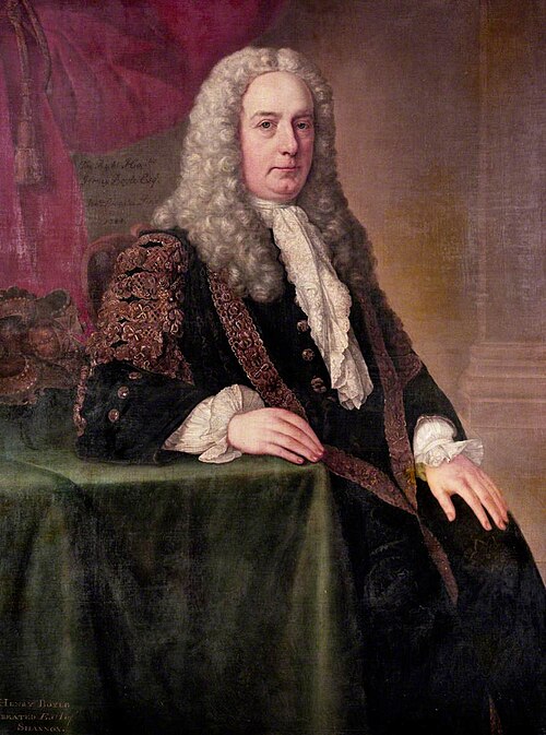 Henry Boyle, 1st Earl of Shannon, Speaker of the Irish House of Commons, 1744, Stephen Slaughter