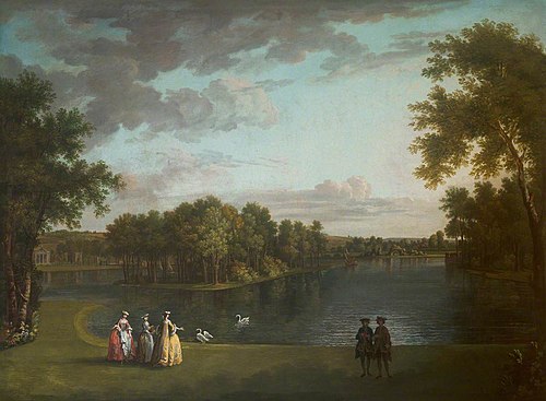 A View of the Lake at West Wycombe Park and the Temple of Daphne, 1761, William Hannan
