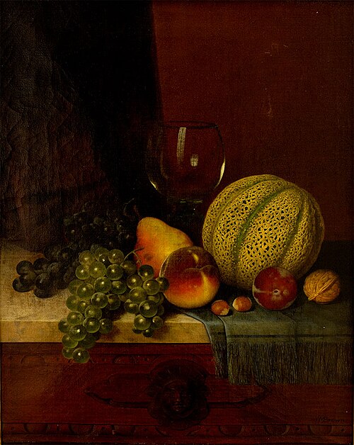 Still life, 1850, William Mason Brown