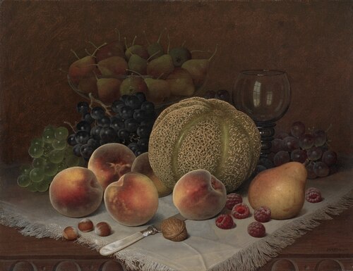 Still Life with Cantaloupe, 1880, William Mason Brown