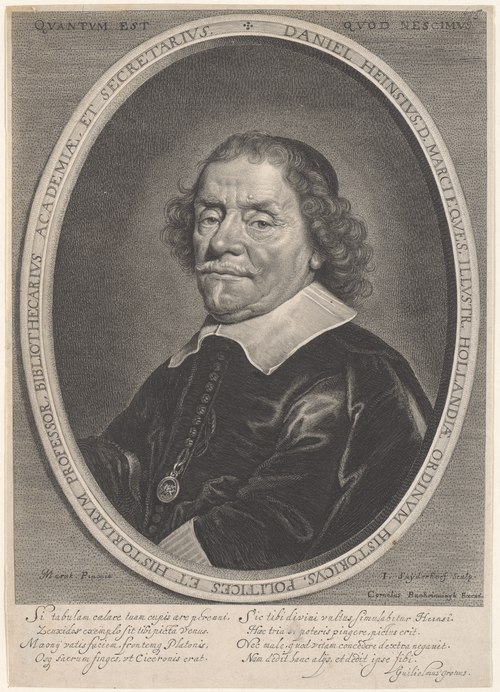 Portrait du docteur Daniel Heinsius (1580-1655), professeur á Leyde, 1642, Jacob Fransz. van der Merck