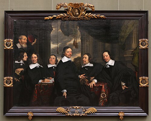 Regenten van het Loridanshof te Leiden, 1658, Jacob Fransz. van der Merck