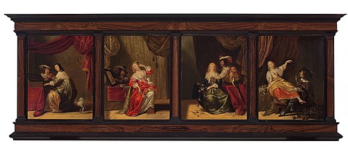 Four of the Five Senses, 1640, Jacob Fransz. van der Merck