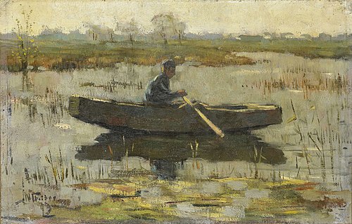 Man in een roeiboot, 1903, Herman Wolbers