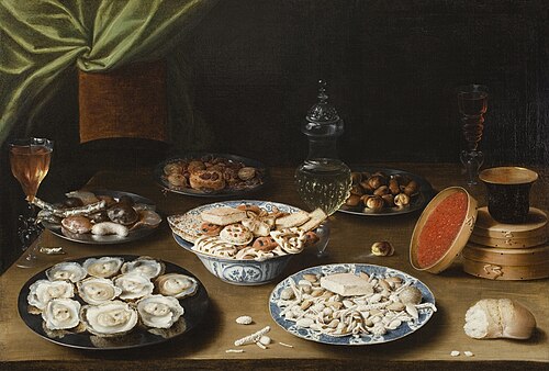 Still Life with Various Vessels on a Table, 1610, Osias Beert