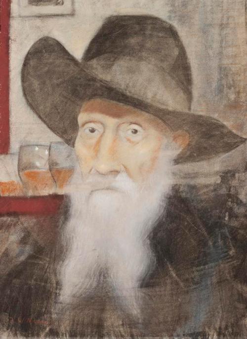 The King Is Dead  - Portrait of E.J.Odell, actor - Christopher Richard Wynne Nevinson, 1928, Christopher Nevinson
